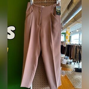 Aritzia Wilfred Brown High-Waisted Pants